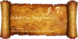 Juhász Tacitusz névjegykártya